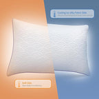 MOLCLCUY Memory Foam Pillows Standard Size Set of 2 Adjustable Cool Pillow for Side Back Stomach Sleepers Luxury with Washable Cover