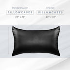 Elegant Comfort 4-Pack Cooling Viscose Satin Pillowcase Set with Hidden Zipper Closure, Silky Smooth for Best Hair and Skin Care-Beautiful Gift Box-4-Piece Satin Pillowcase Set, Standard/Queen, Black