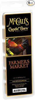 McCall’s Candles | Farmers Market | Scented Wax Melt | Nutmeg, Cinnamon, Orange & Clove | 6-Piece Break-Apart Bar | 12–24 Hours Per Wedge | Poured in the USA | 5.5 oz