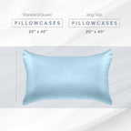 Elegant Comfort 4-Pack King Satin Pillowcase Set with Hidden Zipper Closure, Silky Smooth for Best Hair and Skin Care, Baby Blue