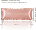 Rose Gold Satin Pillowcases Body Pillow for Hair and Skin,Rose Gold Body Pillow Silk Pillowcase with Envelope Closure Princess Room Decoration