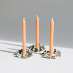 12-Pack Light-Orange Taper Candles, 10 Inch Unscented Dripless Candlesticks, Long-Lasting Burn Time of 7-8 Hours, Perfect for Fall Harvest Halloween Thanksgiving Dinners Parties and Home Décor