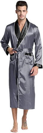 Mens Silky Satin Robe