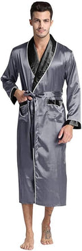 Mens Silky Satin Robe
