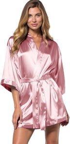 Turquaz Women's Bride Bridesmaids Silky Robe Satin Kimono Robes for Women Lingerie