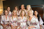 Women's Satin Robes Floral Bridesmaid Robes Short Silk Kimonos Sleepwear