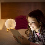 LOGROTATE Moon Lamp, 3D Printing LED 16 Colors Moon Light, Decorative Lights Night Light with Remote&Touch Control and Adjustable Brightness&USB Recharge for Kids Lovers Birthday Gift (6.0 inch)