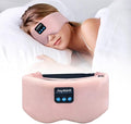 Joythink Weighted Eye Masks Bluetooth Sleep Mask Headphones Silk Wireless Bluetooth Headband for Side Sleepers Blackout for Airplane Travel Men Women Pink