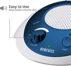 Homedics SoundSleep White Noise Sound Machine, Blue, Small Travel Sound Machine with 6 Relaxing Nature Sounds, Portable Sound Therapy for Home, Office, Nursery, Auto-Off Timer, by Homedics