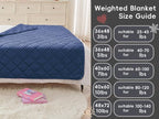 yescool Weighted Blanket 7 Pounds Blue Twin Size Cooling Weighted Throw Blanket, Minky Heavy Blankets Warm Weighted Comforter, Big Washable Thick Blankets Gift for 60-90lbs, 40 * 60in