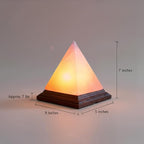 Himalayan Pink Salt Pyramid Lamp 7 Inch Tall with Dimmer Switch, Handcrafted Natural Crystal Salt Lamp, Warm Yellow Glow Night Light for Bedroom, Office & Home Decor Gift