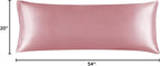BEDELITE Satin Body Pillow Cover, Super Soft and Cooling Body Pillow Pillowcase for Hair and Skin, Breathable Silky Full Long Pillowcase Cover(20"x54", Nostalgia)