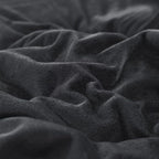 CLOTHKNOW Black Queen Comforter Set Velvet Bedding Comforter Sets Soft Comforter Queen Black Comforter with 2 x Pillow Cases