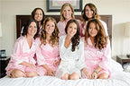 Women's Pure Short Satin Robes Bridesmaid and Bride Silky Robes Summer Sleepwear