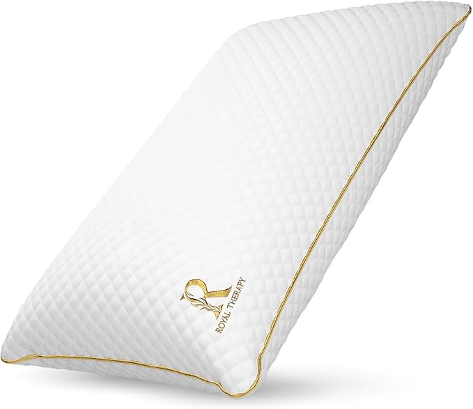 Royal Therapy King Shredded Memory Foam Bed Pillow – Adjustable Memory Foam Pillow for Sleeping, Firm Pillow for Neck & Shoulder Support, Breathable for Back, Stomach, Side Sleepers