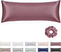 Vielit Satin Body Pillow Pillowcase 1pc,Silky Body Pillow Cover Similar to Silk Pillow Cases Soft Body Pillow Case 20x54 & Envelope Closure,Gift for Women Men Dusty Rose & 1 Satin Scunchie