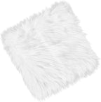 12 Inch White Square Faux Fur Rug, Small Product Photography Background, Perfect for Jewelry, Mini Bags, Nail Art, Small Vases and Other Desktop Photography (1pcs)