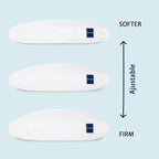ACCURATEX Hybrid Pillow for Sleeping, Adjustable Shredded Memory Foam Pillow Core with Fluffy Down Alternative Fill Removable Cotton Cover,for Side,Back,Stomach Sleepers,King Size