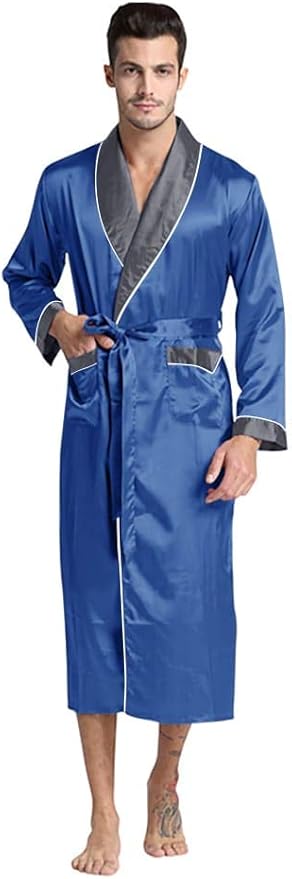 Mens Silky Satin Robe