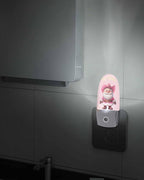Night Light Plug into Wall, Winter Xmas Peach Western Cowboy Santa Claus Snowflake Texture Vintage Popsicle Shape Night Light LED Nightlight with Light Sensors for Kids Bedroom Hallway