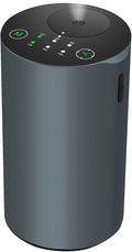 Waterless Essential Oil Diffuser, Battery Powered Mini Scent Air Machine, Aromatherapy Mist Diffuser for Home Room Car Office (Black Aluminum Alloy) (Grey)