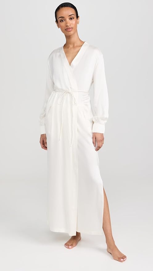 Washable Silk Long Robe
