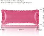 Peach Red Satin Pillowcases Body Pillow for Hair and Skin,Peach Red Body Pillow Silk Pillowcase with Envelope Closure Princess Room Decoration