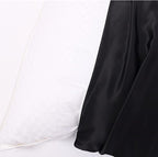 Black Silk Pillowcase with Natural Dye Made in USA, Oeko-TEX Certified Real 22 Momme King Silk Pillow Cases with Zipper for Beauty Sleep, Anti Aging, 1 Pack 20"x36" (King, Black)