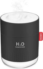 Portable Mini Cool Mist Humidifier, 500ml USB Personal Desktop Humidifier for Baby Bedroom Travel Office Home, Auto Shut-Off, 2 Mist Modes, Super Quiet (Black)