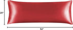 BEDELITE Satin Body Pillow Cover, Super Soft and Cooling Body Pillow Pillowcase for Hair and Skin, Breathable Silky Full Long Pillowcase Cover(20"x54", Baked Apple)