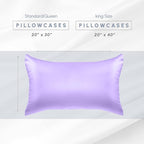 Elegant Comfort 2-Pack Cooling Viscose Satin Pillowcase Set with Hidden Zipper Closure, Silky Smooth for Best Hair and Skin Care-Beautiful Gift Box-2-Piece Satin Pillowcase Set, Standard/Queen, Lilac