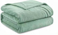 Fleece Blanket Twin - 60x80 Inch Lightweight & Buttery-Soft Throw for Bed, Sofa, Camping | 300GSM Cloud-Touch Microfiber | Cozy Essentials for Travel & Movie Nights, (Light Green)