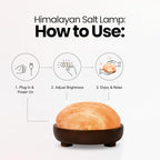 Himalayan Natural Salt Lamp Dome Shape – 8 Inch Detox Lamp for Foot and Hands, with Dimmer Switch, Handcrafted for Relaxation & Wellness