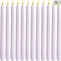 12-Pack Pale Purple Taper Candles, 10 Inch Unscented Dripless Candlesticks, Long-Lasting Burn Time of 6-7 Hours, Perfect for Home Décor, Weddings, and Events