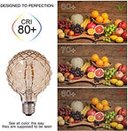 Vintage LED Edison Bulb G30 4W Dimmable LED Filament Bulb Globe Pineapple Shaped Light Bulb 2300K Warm White E26 400LM Equivalent 40W Incandescent (Amber)