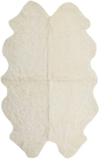 Nordic Sheep Real Sheepskin Rug 4x6 ft | Sheepskin Rugs for Living Room and Sofa | Large Bedside Rugs for Bedrooms is Breathable & Heat-regulating | Fluffy Rug in Color White