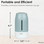 AG250HUM-V2-C Personal, Portable Humidifier – Ultrasonic Cool Mist Output with Built In Rechargeable Battery – Up to 5 Hours of Use - Charcoal
