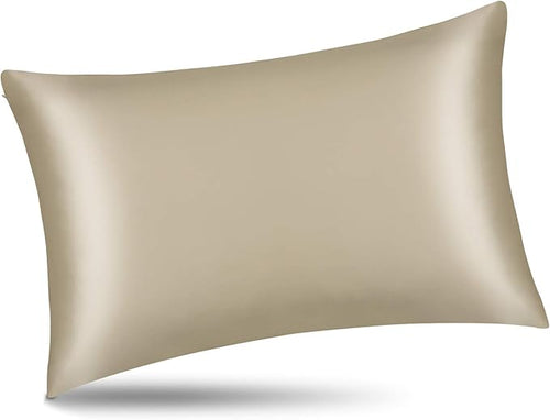 ALASKA BEAR King Size Silk Pillowcase Random Color Silk Scrunchie Gift Set for Beauty Sleep (1, Beige)