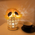Flower Lamp with USB Charge, 3-Colour Infinitely Dimmable Artificial Sunflower LED Table Lamp, Rechargeable Cordless Touch Small Night Light, Gift Ideas for Mothers Day, Xmas, Birthday (Sunflowers01)