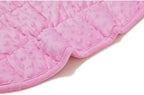 TONGDADA Weighted Lap Blanket 7lbs for Adult,Perfect for Relaxation, Lounging, Napping, Sleeping & Travel,Luxury Minky Weighted Body Blanket,Weighted Throw Blanket-Pink Minky Dot, 29" x 24"