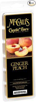 McCall’s Candles | Ginger Peach | Scented Wax Melt | Sun-Ripened Peach, Brown Sugar, Ginger & Nutmeg | 6-Piece Break-Apart Bar | 12–24 Hours Per Wedge | Poured in the USA | 5.5 oz
