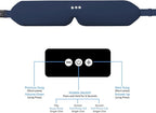 ALASKA BEAR Bluetooth Eye Mask and Sleep Headphone w/Thin Speakers, Comfortable Flat Earphones for Sound Therapy (Navy)