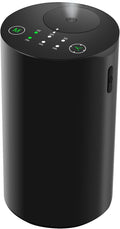 Waterless Essential Oil Diffuser, Battery Powered Mini Scent Air Machine, Aromatherapy Mist Diffuser for Home Room Car Office (Black Aluminum Alloy) (Black)