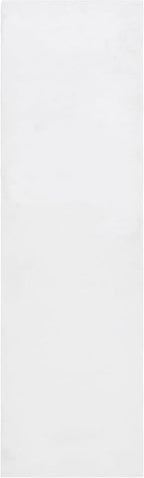 SAFAVIEH Washable Rug Faux Rabbit Fur Shag Collection - 2'3" x 10' Runner, Ivory, Slip Resistant & Easy Cleaning, Ideal for Living Room, Hallway, Foyer, Nursery, Bedroom (FRF100A)