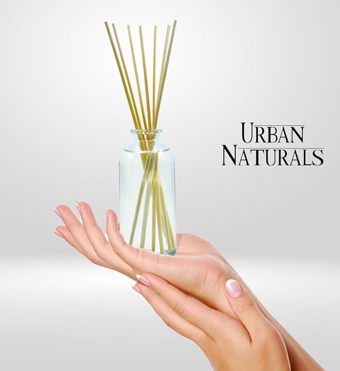 Urban Naturals Pumpkin Spice Reed Diffuser Set - Buttery Pumpkin with Jasmine, Cinnamon Leaf, Nutmeg and Vanilla - Made in the USA