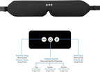 ALASKA BEAR Sleep Headphone Mask Bluetooth 5.2 HD Stereo Noise Reduction 3D Eye Mask for Sleeping Eye Contour Built-in Mask w/Thin Speakers Wireless Audio Sports Headgear(Black)
