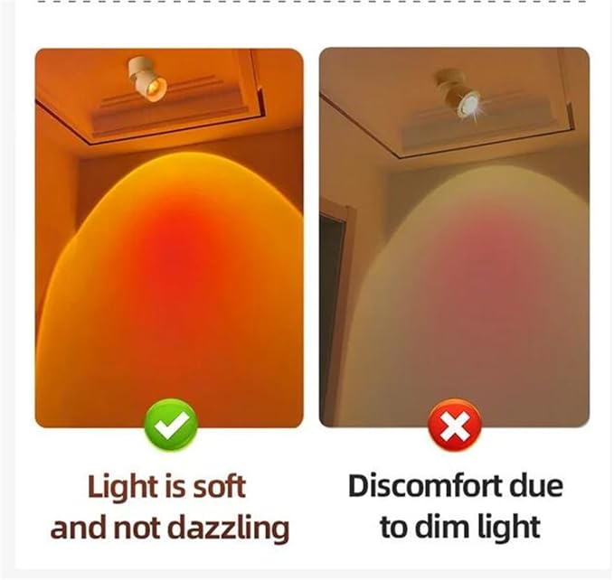 3-Pack Sunset Spotlight Led Down Lamp Interior Surface Mounted/recessed Ceiling Spot Lighting for Decoration Living Bedroom Hallway (Black)