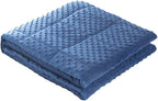 Weighted Blanket with Minky Duvet All Season,Reversible Soft Heavy Weighted Blanket for Adult Blue(7lb,40in*60in)