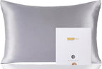 ZIMASILK 100% Pure Mulberry Silk Pillowcase for Hair and Skin Health,Soft and Smooth,Both Sides Premium Grade 6A Silk,600 Thread Count,with Hidden Zipper,1pc(Standard 20''x26'',Silver Grey)
