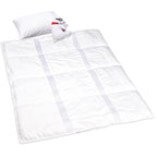 ZPECC Toddler Down Alternative Comforter, 39x47 Hypoallergenic Baby Blanket Quilt, Soft Breathable Lightweight All Season Kids Duvet Insert for Crib Stroller Cot Daycare, White
